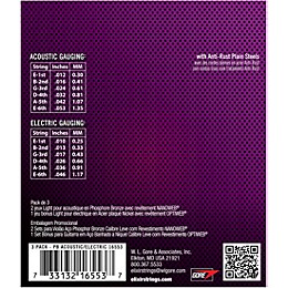 Elixir BONUS PACK! Nanoweb Phosphor Bronze Light Acoustic and OPTIWEB Nickel-Plated Steel Electric Combo Pack