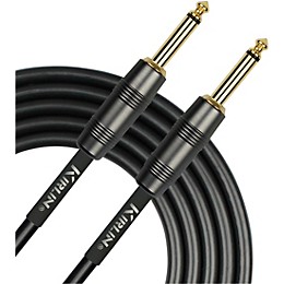 Kirlin 22AWG Instrument Cable, Carbon Black, 1/4" Straight to Straight 20 ft.