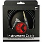 Kirlin 22AWG Instrument Cable, Carbon Black, 1/4" Straight to Right Angle 10 ft.