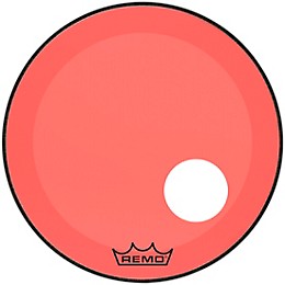 Remo Powerstroke P3 Colortone Red Resonant Bass Drum Head with 5" Offset Hole 22 in.