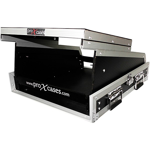 ProX 2U Rack x 13U Top Mixer DJ Combo Flight Case with Laptop Shelf