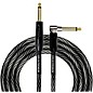 Kirlin IWB Black/White Woven Instrument Cable 1/4" Straight to Right Angle 10 ft. thumbnail