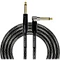 Kirlin IWB Black/White Woven Instrument Cable 1/4" Straight to Right Angle 20 ft. thumbnail