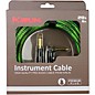 Kirlin IWB Black/Green Woven Instrument Cable 1/4" Straight to Right Angle 20 ft.
