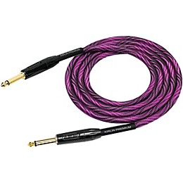 Kirlin IWB Black/Purple Woven Instrument Cable 1/4" Straight 10 ft.