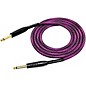 KIRLIN IWB Black/Purple Woven Instrument Cable 1/4" Straight 10 ft. thumbnail