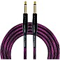 Kirlin IWB Black/Purple Woven Instrument Cable 1/4" Straight 10 ft.