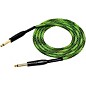Kirlin IWB Black/Green Woven Instrument Cable 1/4" Straight 10 ft. thumbnail