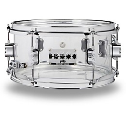 Open Box PDP by DW Chad Smith Signature Acrylic Snare Drum Level 1 12 x 6 in. Clear