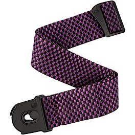 D'Addario 50 mm Nylon Guitar Strap Purple Checkers 2 in.