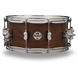 Open Box PDP by DW Concept Series Limited Edition 20-Ply Hybrid Walnut Maple Snare Drum Level 1 14 x 6.5 in. Satin Walnut