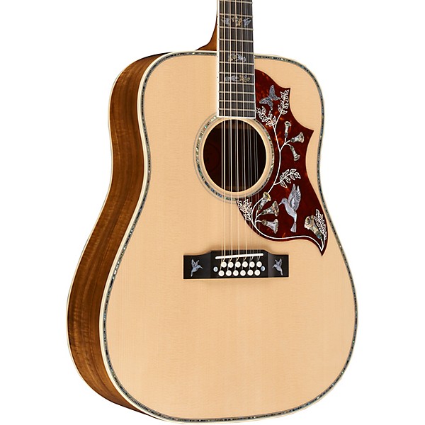 Gibson Hummingbird Custom 12 String Acoustic Electric Guitar Antique Natural