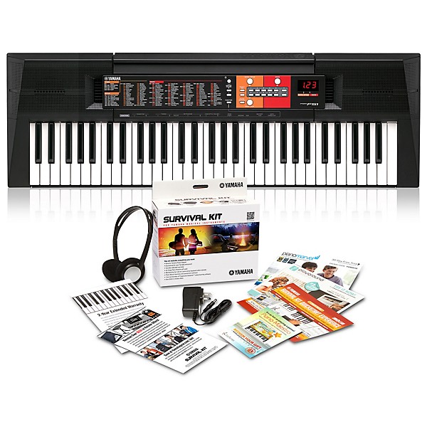 Open Box Yamaha PSR-F51HS 61-Key Portable Keyboard with Power Supply, Headphones and More Level 2 Regular 190839769145
