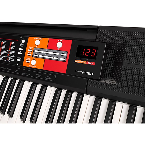 Open Box Yamaha PSR-F51HS 61-Key Portable Keyboard with Power Supply, Headphones and More Level 2 Regular 190839634498