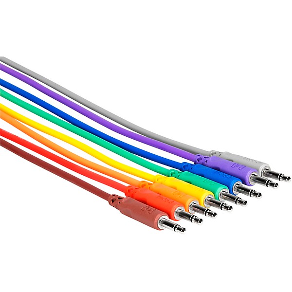 Hosa Unbalanced Patch Cables, 3.5 mm TS to TS 1.5 ft.