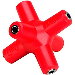 Hosa Knucklebones Signal Splitter, 3.5 mm X 6 Red