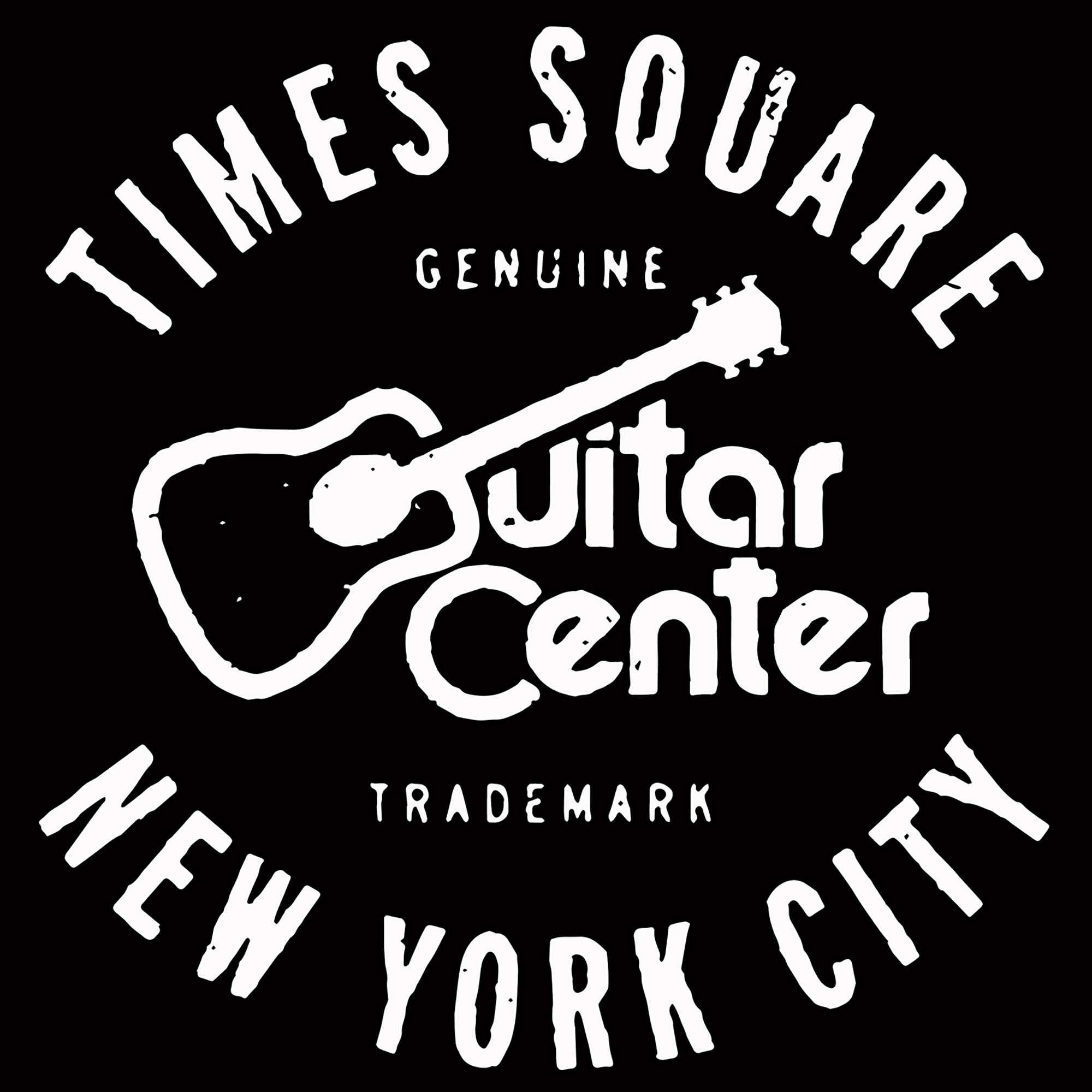 Guitar Center New York City and Times Square GO White Black Magnet