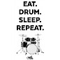 Guitar Center Eat, Drum, Sleep, Repeat - Black/White Sticker thumbnail