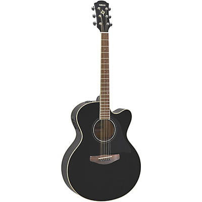 Yamaha Cpx600 Medium Jumbo Acoustic-Electric Guitar Black for sale