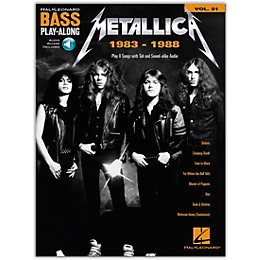Hal Leonard Metallica: 1983-1988 Bass Play-Along Volume 21 Book/Audio Online