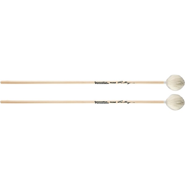 Innovative Percussion Medium Hard Marimba Mallets with Birch Handles and White Yarn Very Hard