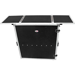 ProX Transformer Series Fold Away DJ Performance Desk Facade Black/Black with Wheels