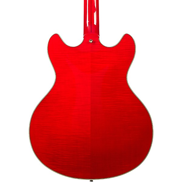 Open Box D'Angelico Excel Series DC Semi-Hollow Electric Guitar with Stopbar Tailpiece Level 2 Cherry 197881185145