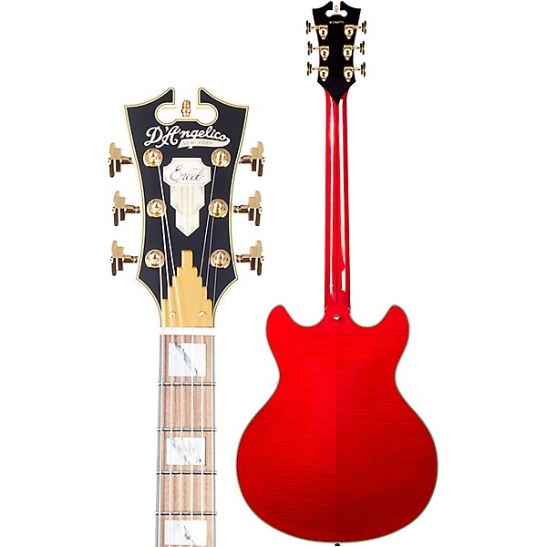 Open Box D'Angelico Excel Series DC Semi-Hollow Electric Guitar with Stopbar Tailpiece Level 2 Cherry 197881185145