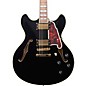 D'Angelico Excel Series DC Semi-Hollow Electric Guitar With Stopbar Tailpiece Black thumbnail