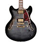 D'Angelico Excel Series DC Semi-Hollow Electric Guitar With Stopbar Tailpiece Gray Black thumbnail