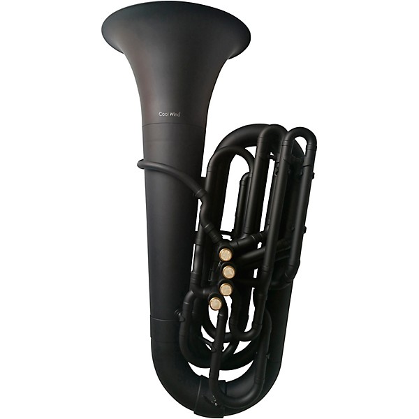 Cool Wind CTU-190BK Series 4-Valve 3/4 Plastic BBb Tuba Black