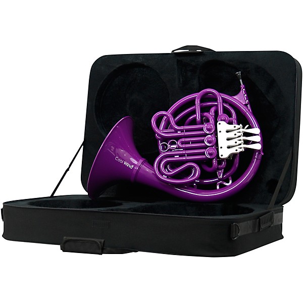 Cool Wind CFH-200BK Series Plastic Double French Horn Purple Fixed Bell