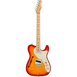 Open Box Fender American Elite Telecaster Thinline Quilted Maple Top Limited-Edition Electric Guitar Level 2 Aged Cherry Burst 194744850035