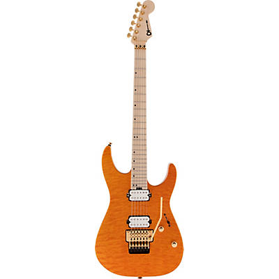 Charvel Pro-Mod Dk24 Hh Fr M Qm Electric Guitar Dark Amber for sale