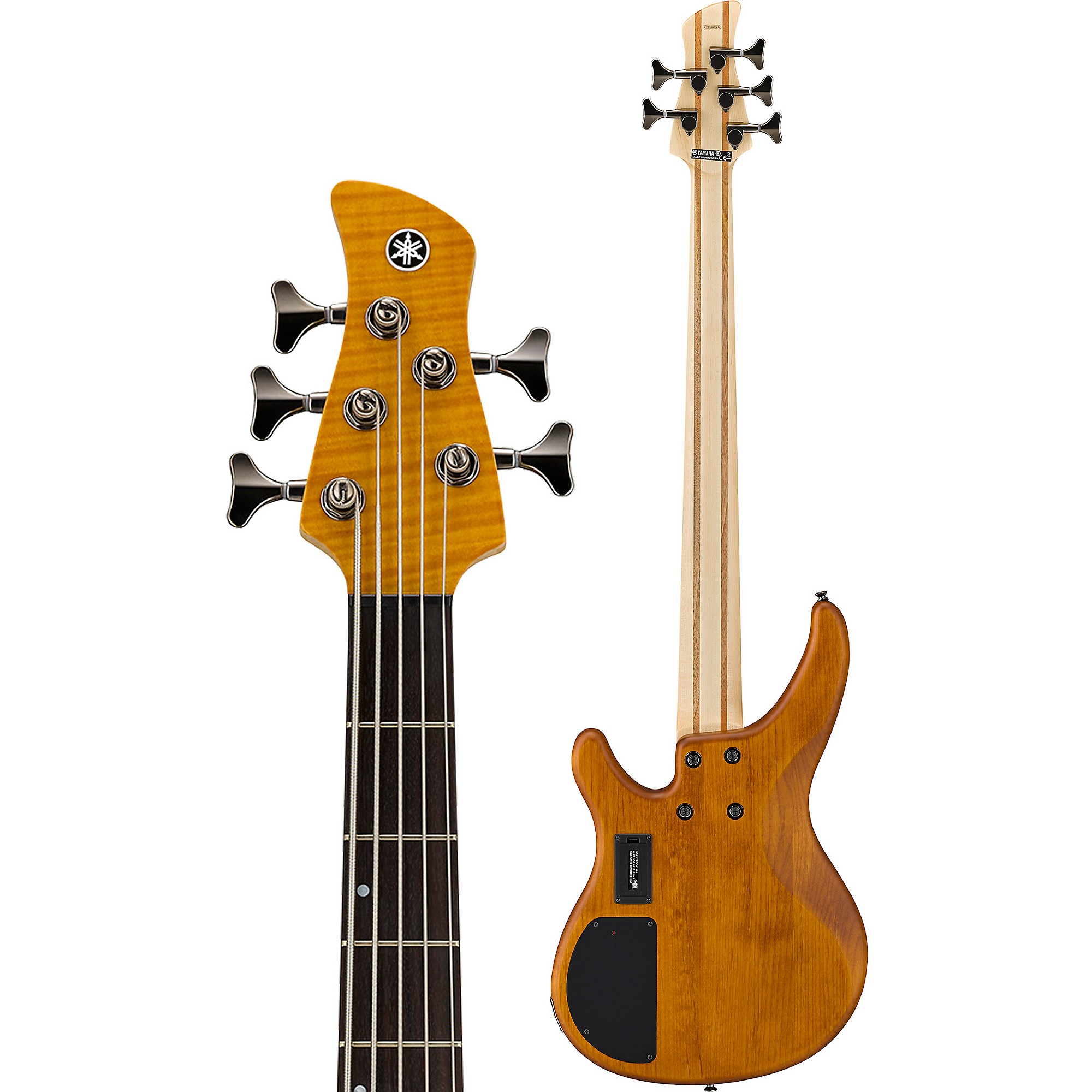 Yamaha TRBX605FM 5-String Electric Bass Guitar Matte Amber