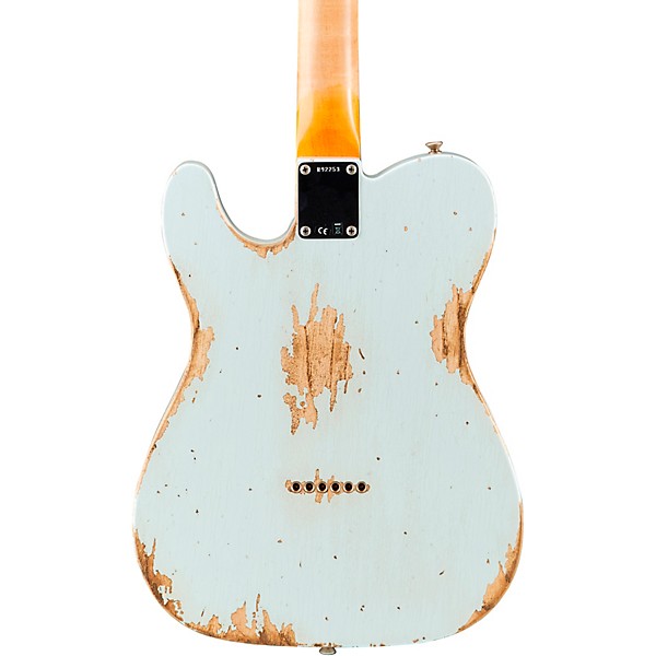 Fender Custom Shop 1963 Heavy Relic Telecaster Custom Built Electric Guitar Super Faded Aged Sonic Blue