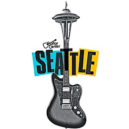 Guitar Center Seattle Guitar Needle Graphic Sticker