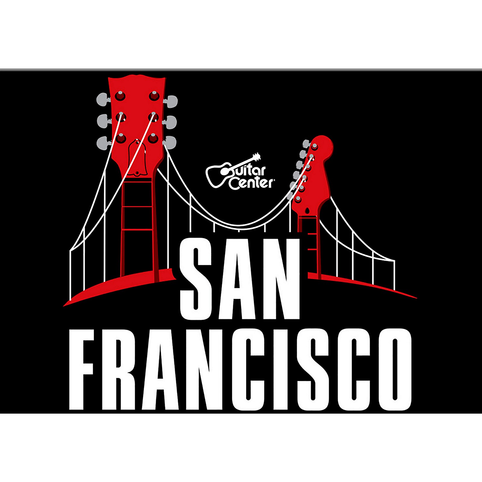 Guitar Center San Francisco Guitar Bridge Sticker Guitar Center