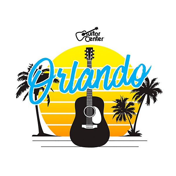 Guitar Center Orlando Guitar Sunset Graphic Magnet