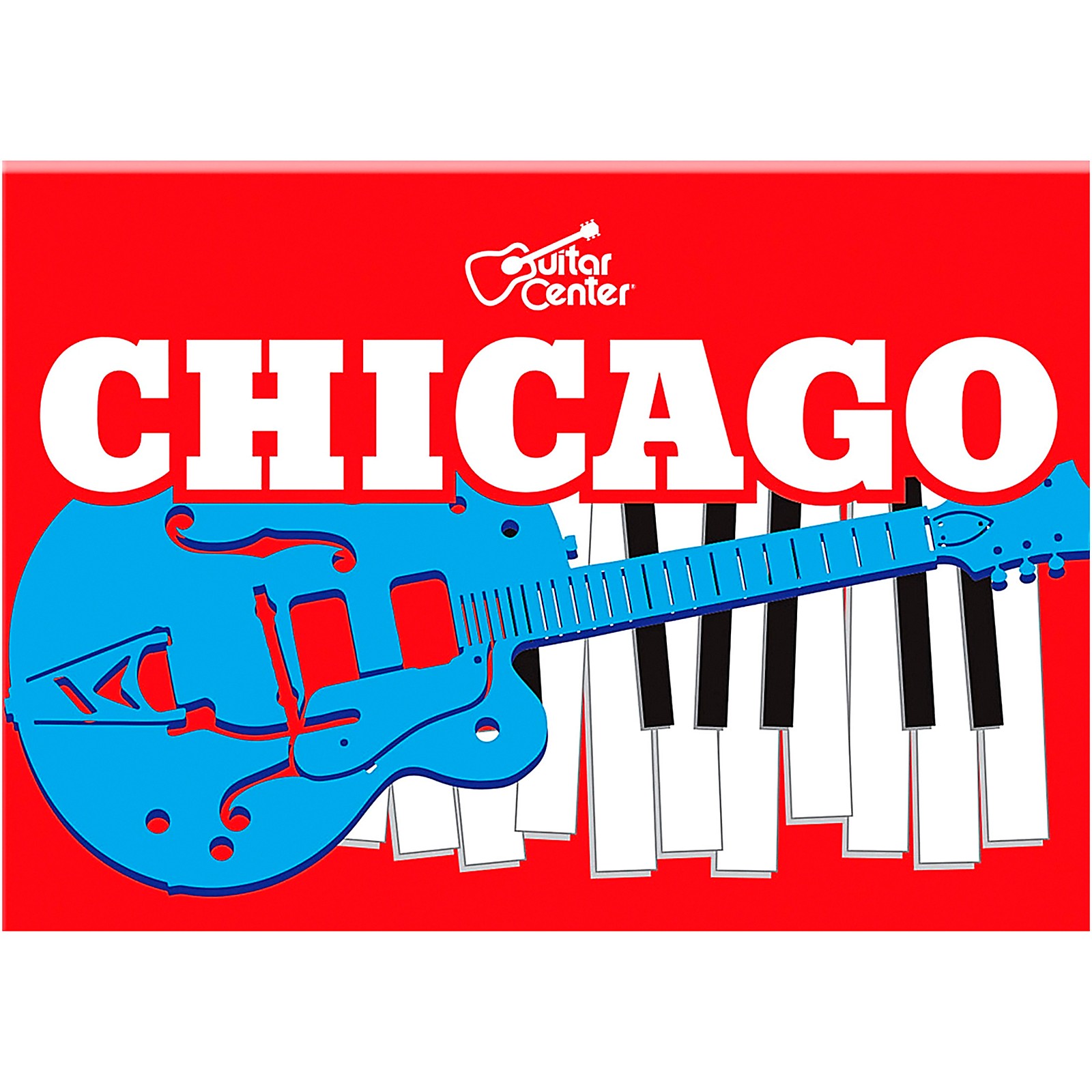 Guitar Center Chicago Guitar and Keyboard Graphic Guitar Center
