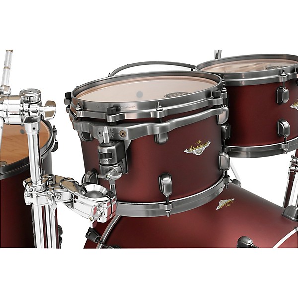 TAMA Starclassic Maple 4-Piece Shell Pack With 22" Bass Drum and Smoked Black Nickel Shell Hardware Flat Burgundy Metallic