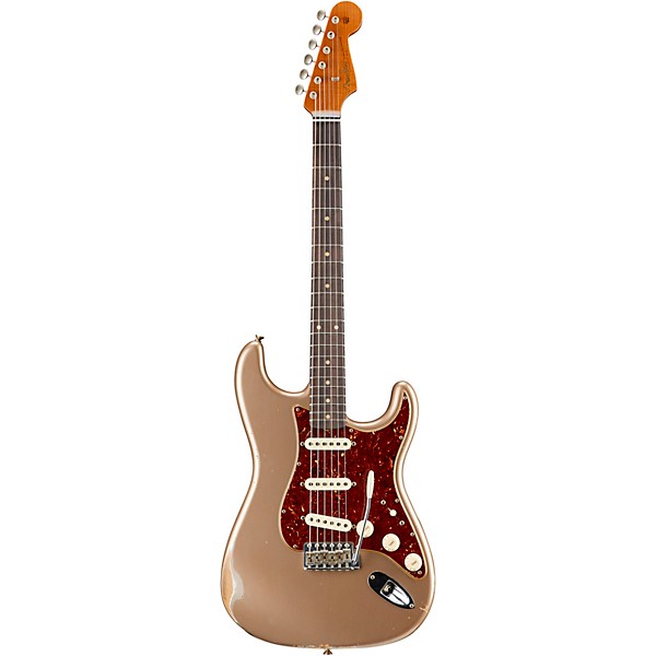 Open Box Fender Custom Shop 1960 Roasted Relic Stratocaster Electric Guitar Level 2 Aged Shoreline Gold 190839919328