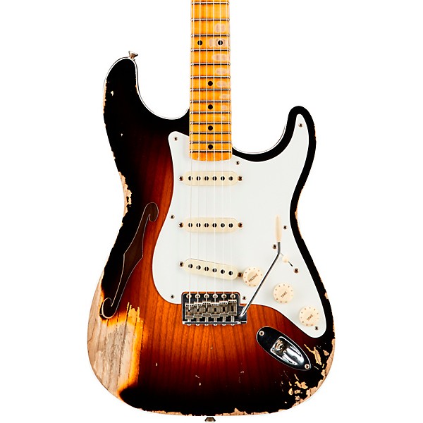 ★Custom HardRelic Sunburst Stratocaster★ Platinum Fender Custom Shop 1956 Heavy Relic Thinline Stratocaster