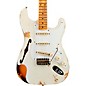 Fender Custom Shop 1956 Heavy Relic Thinline Stratocaster Electric Guitar Aged Olympic White Over Choc 2-Tone Sunburst thumbnail