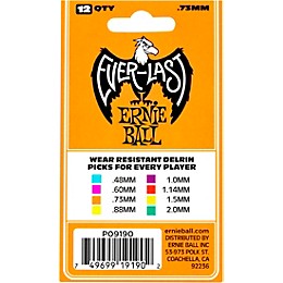 Ernie Ball Everlast Delrin Picks 12 Pack .73 mm 12 Pack