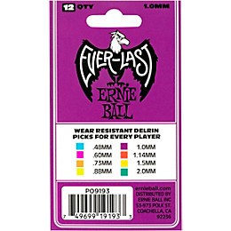 Ernie Ball Everlast Delrin Picks 12 Pack 1.0 mm 12 Pack