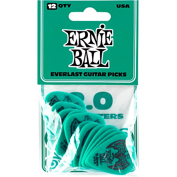 Ernie Ball Everlast Delrin Picks 12 Pack 2.0 mm 12 Pack