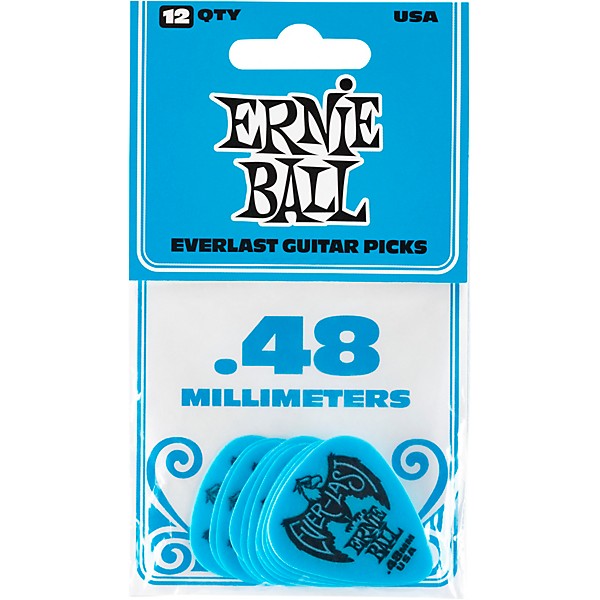Ernie Ball Everlast Delrin Picks 12 Pack .48 mm 12 Pack