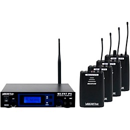 Open Box VocoPro SilentPA-PRACTICE 16CH UHF Wireless Audio Broadcast System (Stationary Transmitter with four bodypack receivers) Level 1