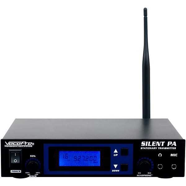 Open Box VocoPro SilentPA-PRACTICE 16CH UHF Wireless Audio Broadcast System (Stationary Transmitter with four bodypack rec...